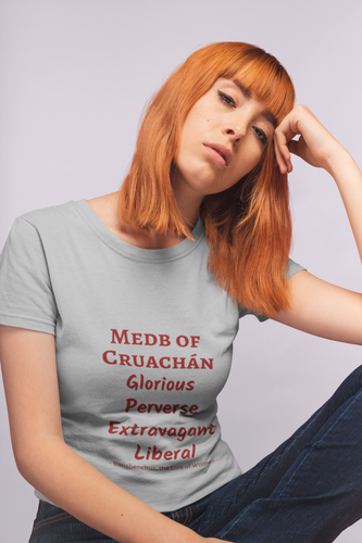 Medb of Cruachan - White, Cream & Silver - Unisex Short Sleeve Jersey T-Shirt - Eel & Otter