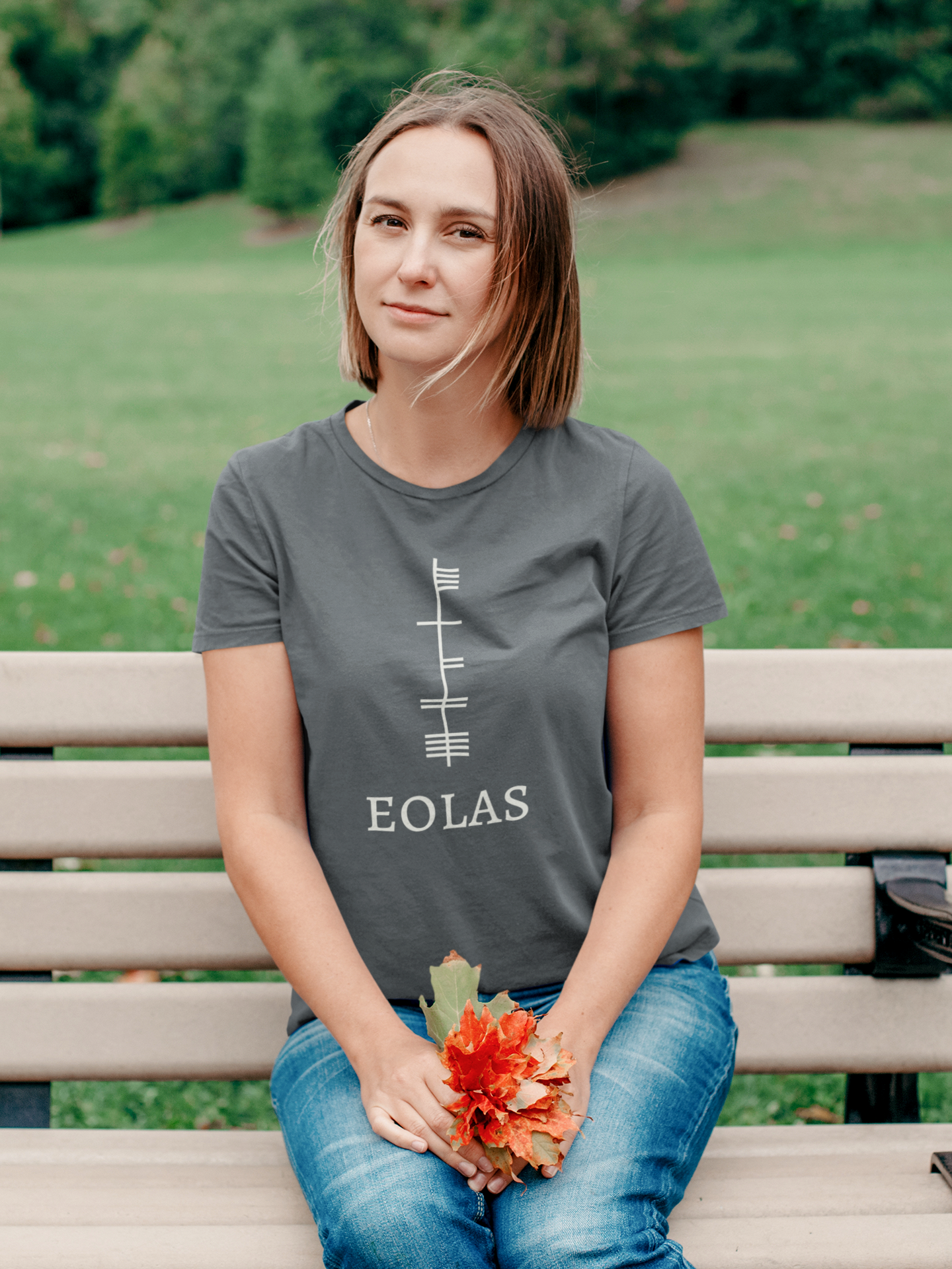 Ogham Series - Eolas - Knowledge - Short-Sleeve Unisex T-Shirt Black, Forest, Asphalt - Eel & Otter