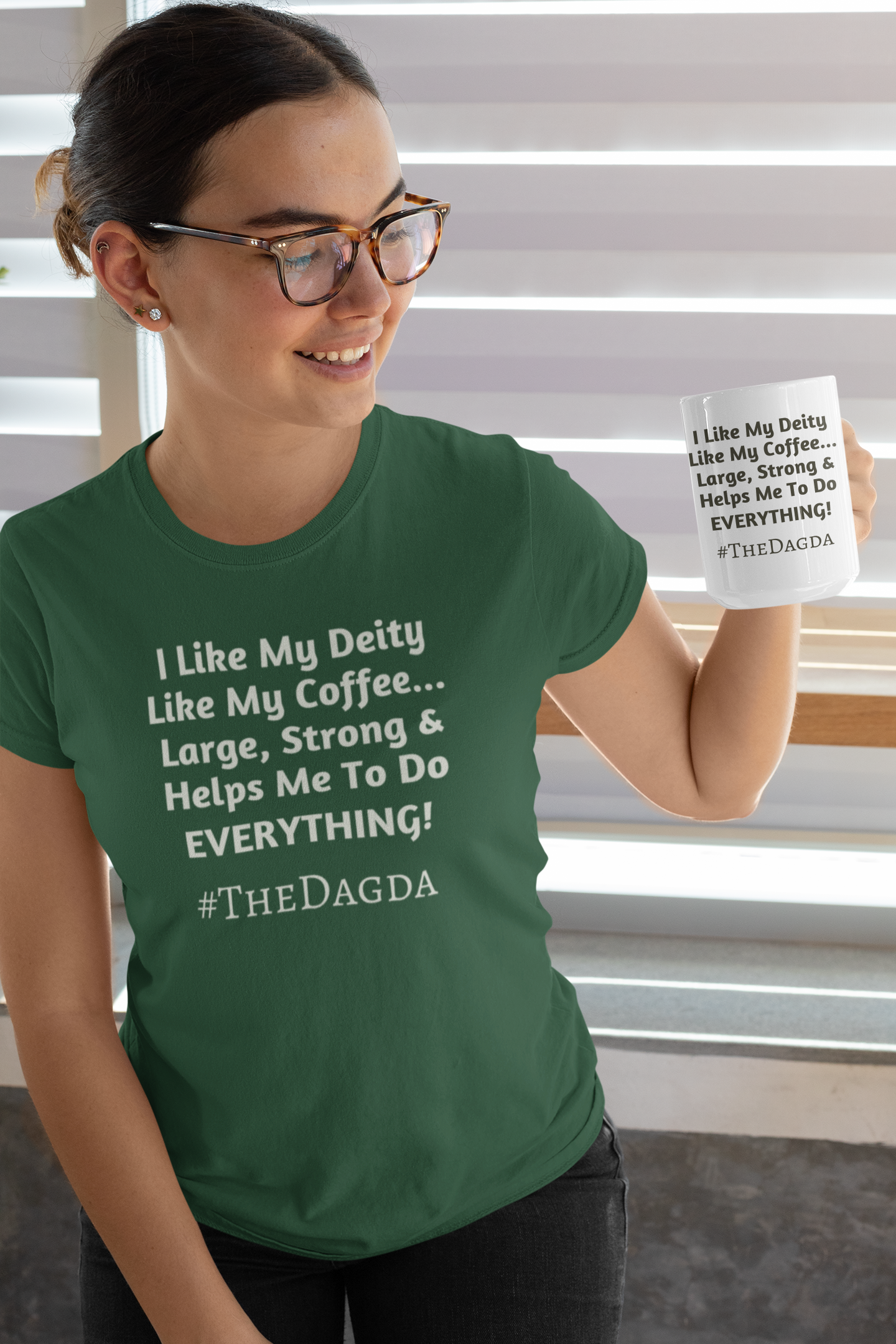 I Like My Deity... #TheDagda - Forest, Brown, Red, - Short-Sleeve Unisex T-Shirt - Eel & Otter