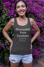 Load image into Gallery viewer, Descended From Survivors - Black - Unisex Tank Top - Eel &amp; Otter