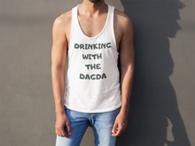 Load image into Gallery viewer, Drinking with the Dagda - White - Unisex Tank Top - Eel &amp; Otter