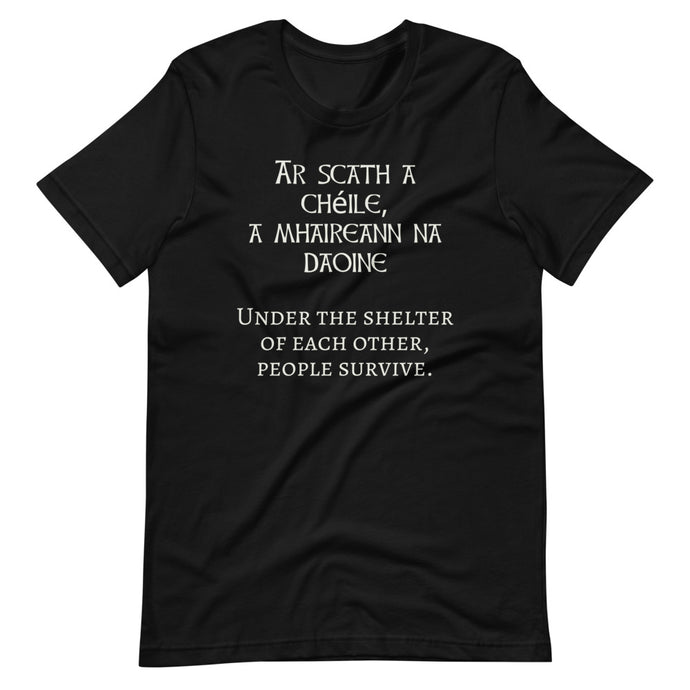 Under the Protection of Each Other, People Survive - Short-Sleeve Unisex T-Shirt - Black, Navy, Red - Eel & Otter