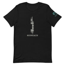 Load image into Gallery viewer, Ogham Series - Misneach -  Courage - Short-Sleeve Unisex T-Shirt Black, Oxblook, Forest. - Eel &amp; Otter