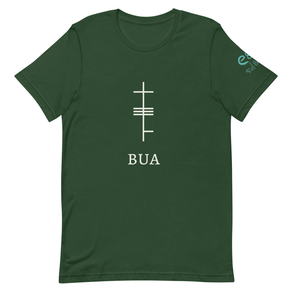 Ogham Series - Bua - Victory - Short-Sleeve Unisex T-Shirt Forest, Oxblood, True Royal - Eel & Otter