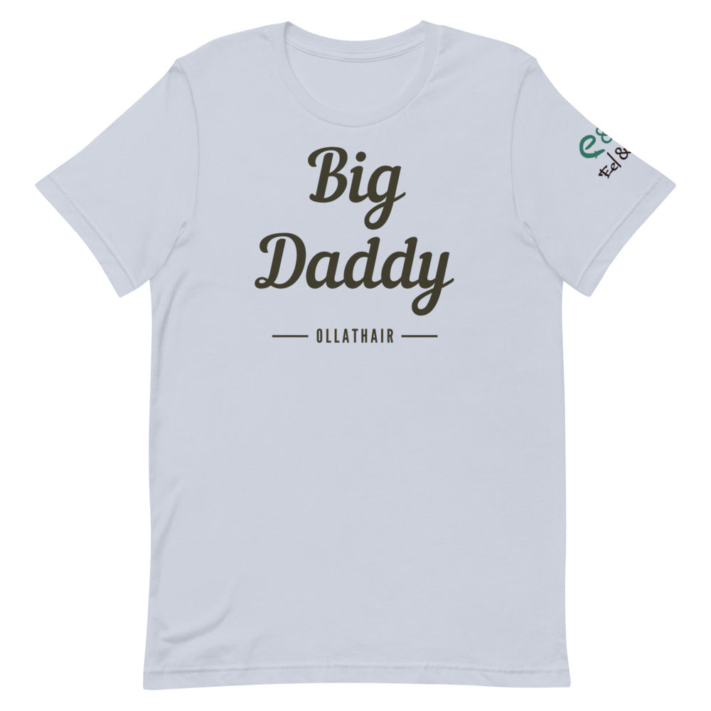 Big Daddy - Olathair - Short-Sleeve Unisex T-Shirt - Mauve, Light Blues, White. - Eel & Otter