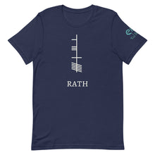 Load image into Gallery viewer, Ogham Series - Rath - Prosperity - Short-Sleeve Unisex T-Shirt Black, Navy, Red - Eel &amp; Otter