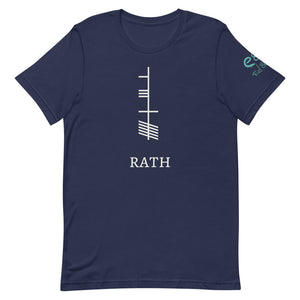 Ogham Series - Rath - Prosperity - Short-Sleeve Unisex T-Shirt Black, Navy, Red - Eel & Otter