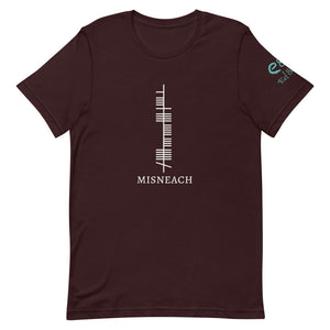 Ogham Series - Misneach -  Courage - Short-Sleeve Unisex T-Shirt Black, Oxblook, Forest. - Eel & Otter