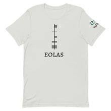 Load image into Gallery viewer, Ogham Series - Eolas - Knowledge - Short-Sleeve Unisex T-Shirt Steel Blue, Pink, Silver - Eel &amp; Otter