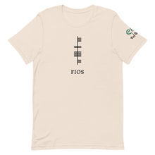 Load image into Gallery viewer, Ogham Series -  Fios - Knowledge / Wisdom - Short-Sleeve Unisex T-Shirt, Pink, Light blue, Soft Cream - Eel &amp; Otter