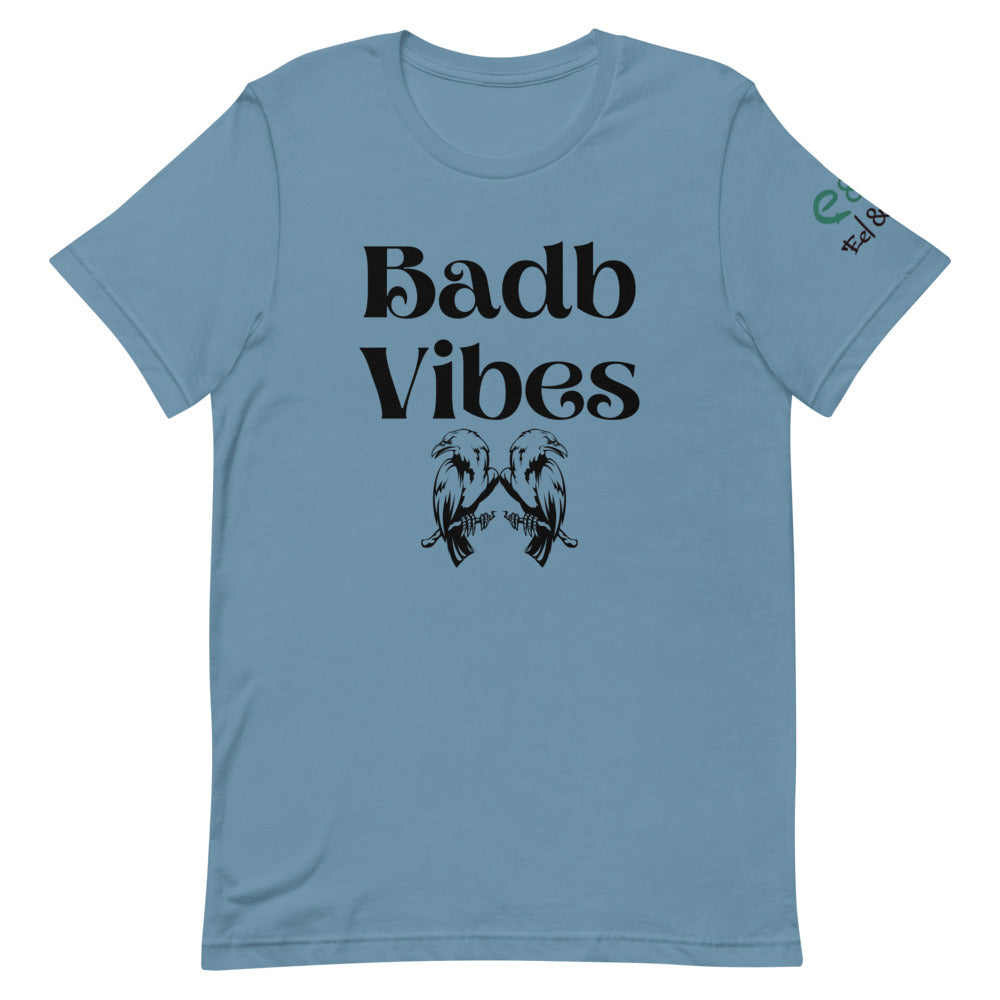 Badb Vibes - Short-Sleeve Unisex T-Shirt - Mauve, Steel Blue, Ash - Eel & Otter