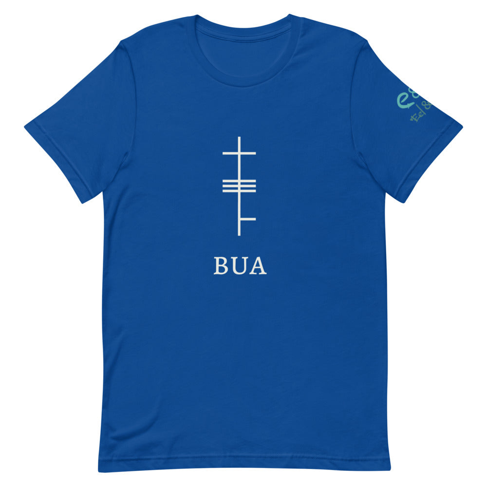 Ogham Series - Bua - Victory - Short-Sleeve Unisex T-Shirt Forest, Oxblood, True Royal - Eel & Otter