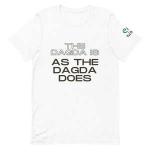 The Dagda is As The Dagda Does - Short-Sleeve Unisex T-Shirt Silver, Soft Cream, White - Eel & Otter