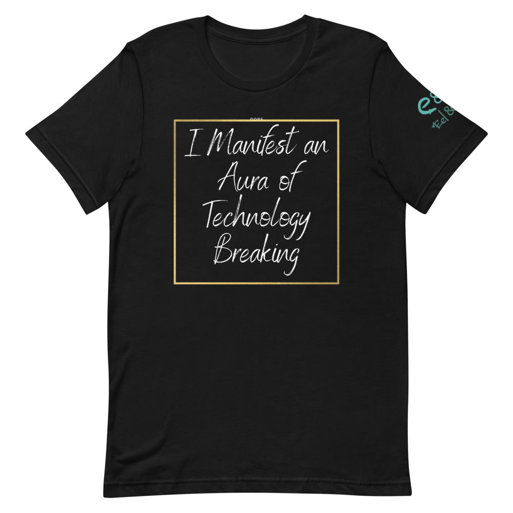 Aura of Technology Breaking - Short-Sleeve Unisex T-Shirt - Black, True Royal, Forest - Eel & Otter