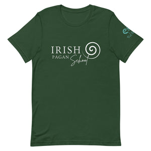 Irish Pagan School Est. 2017 - Short-Sleeve Unisex T-Shirt - Black, Forest, Asphalt - Eel & Otter