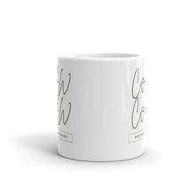 Load image into Gallery viewer, CAW CAW Mother Feathers - White glossy mug - Eel &amp; Otter