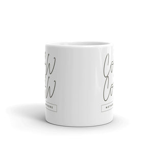 CAW CAW Mother Feathers - White glossy mug - Eel & Otter