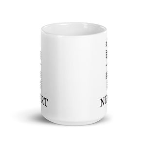 Ogham Series - Neart - Strength - White glossy mug - Eel & Otter