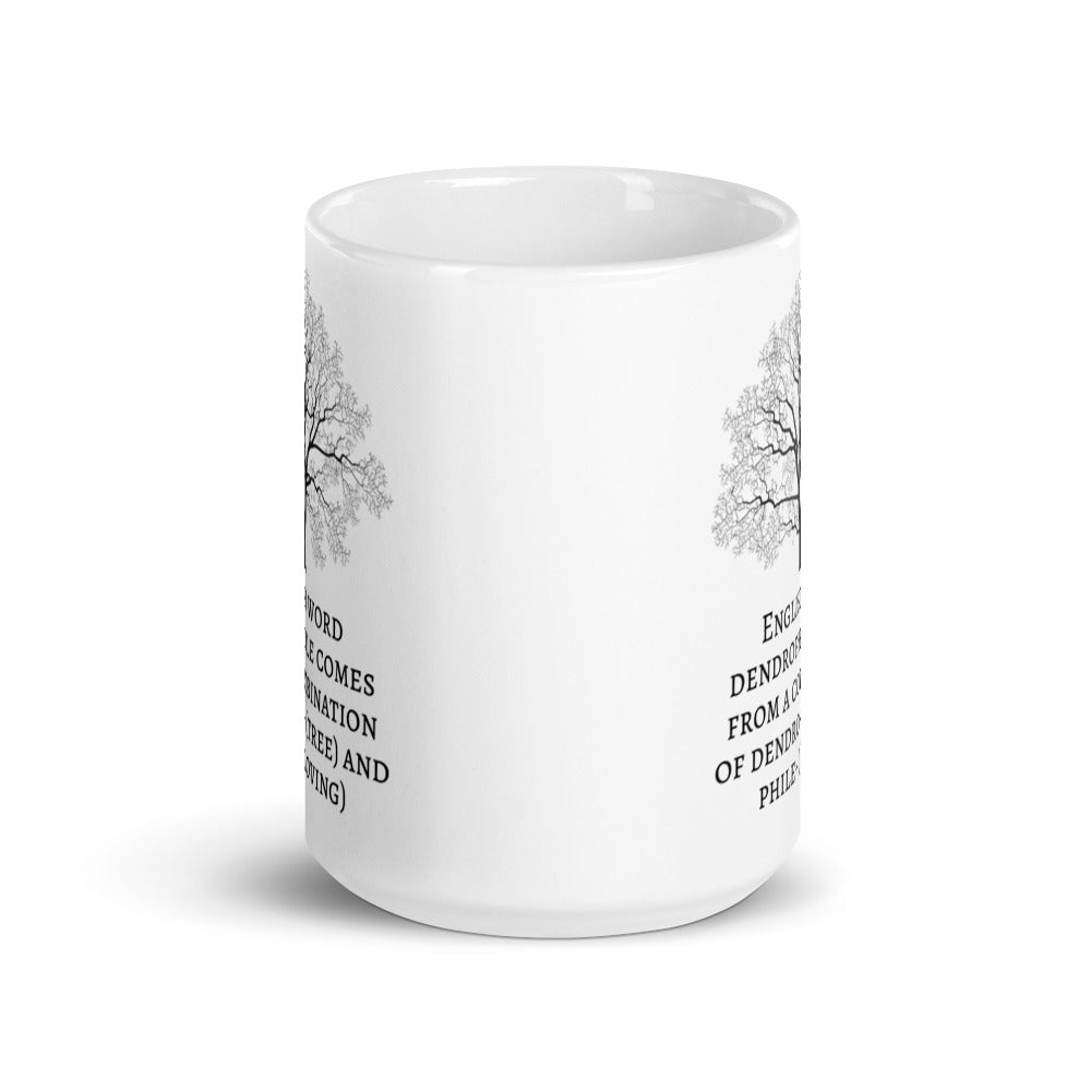 Dendrophile - Word definition Series - White glossy mug - Eel & Otter