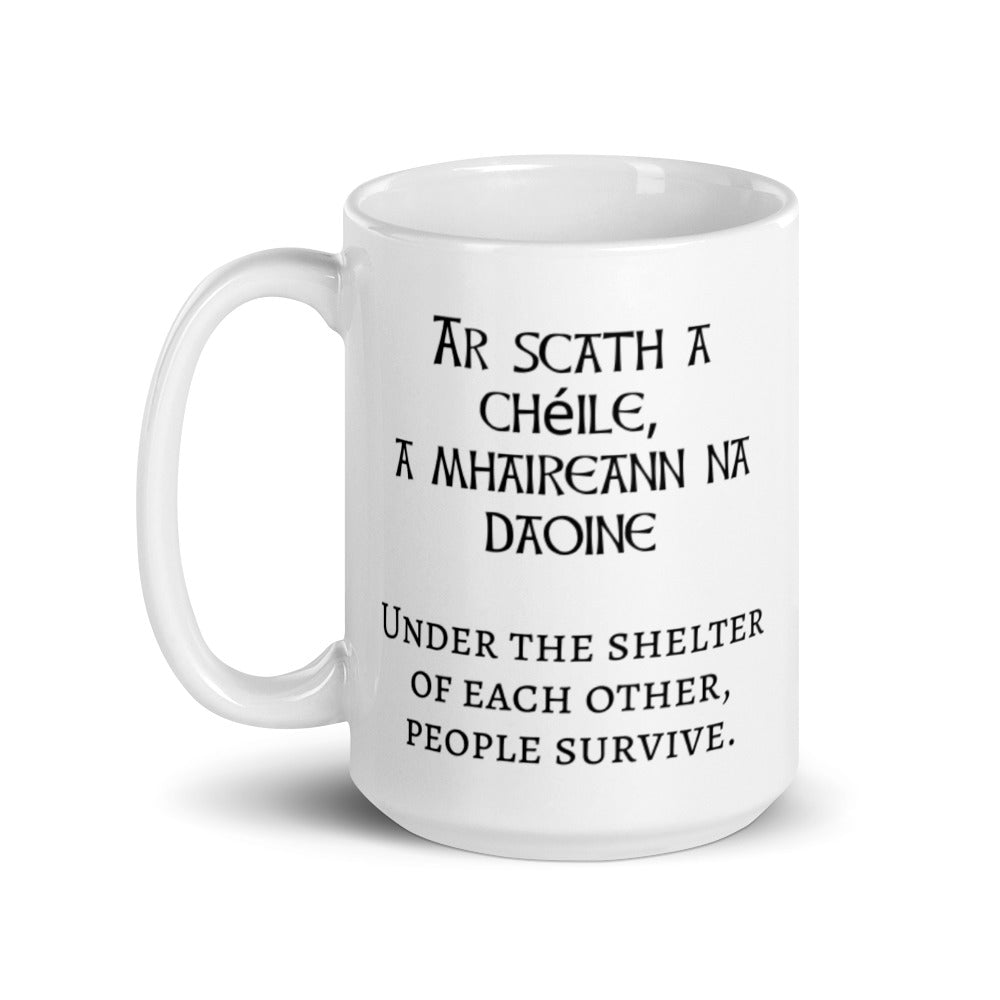 Under the shelter of each other, people survive. - Mug - Eel & Otter