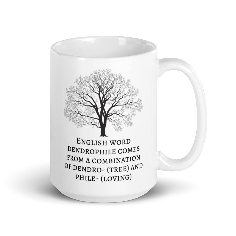 Dendrophile - Word definition Series - White glossy mug - Eel & Otter