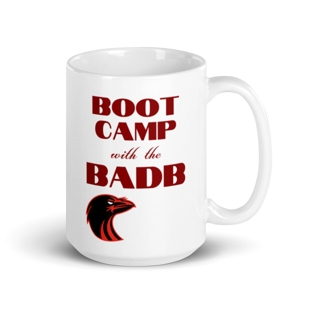 Boot Camp with the Badb - White glossy mug - Eel & Otter